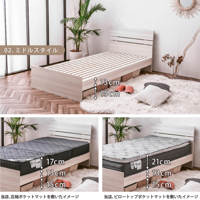 送料無料】ダブルベッド ジェリー-ART【高級ピロートップポケット