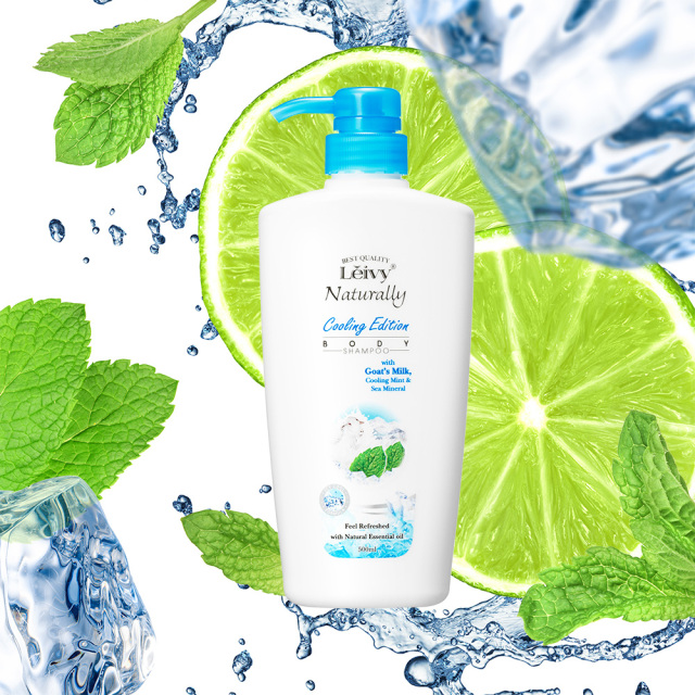 クールボディシャンプーゴートミルク500ml｜Leivy Naturally