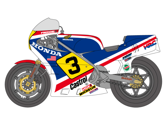 シュンコーモデル 1/12 ホンダ NS500 1983 ライダーデカール付き フル