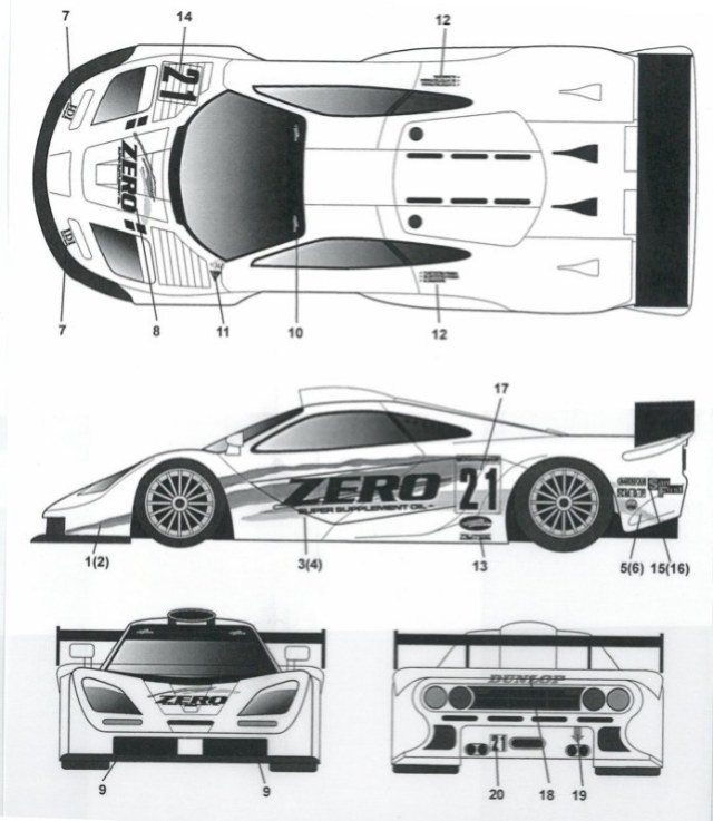 タブデザイン 1/24 マクラーレン F1 GTR ロングテール 