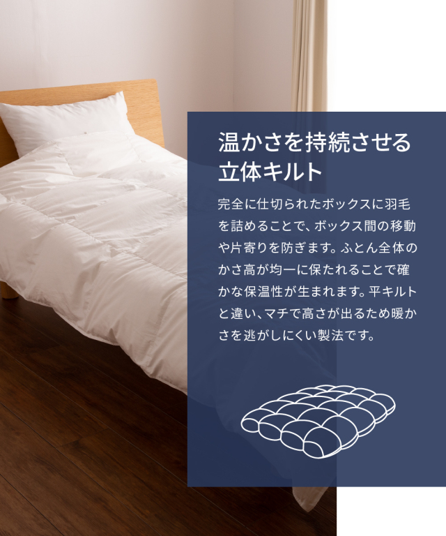 抗菌・抗ウイルス加工・肌掛けふとん ホワイトグース93 - 甲州羽毛