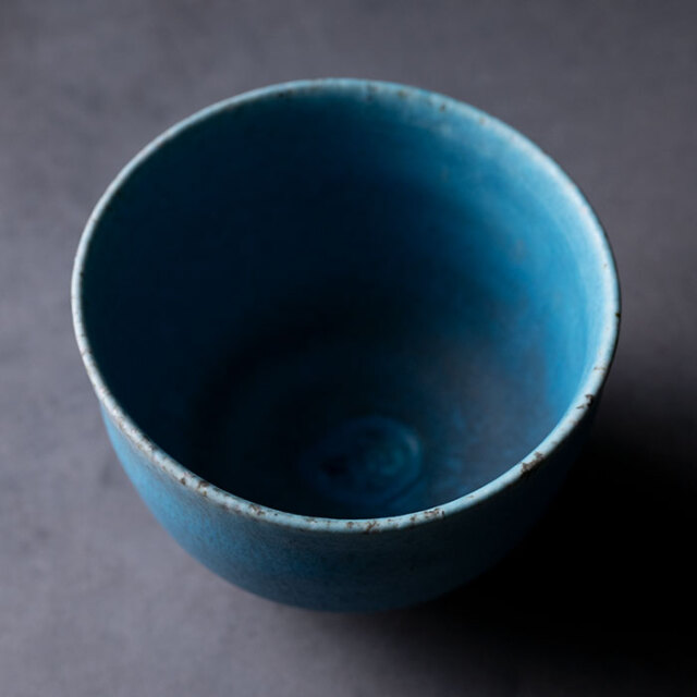 抹茶茶碗 |【共箱付】青茶碗 (SOY-580) 作家「山田想」