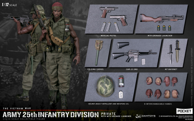 DAM】PES011 1/12 POCKET ELITE SERIES: ARMY 25th Infantry Division