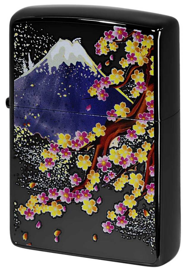 Zippo ジッポー ブライトアート 富士桜 メール便可｜Zippo専門店