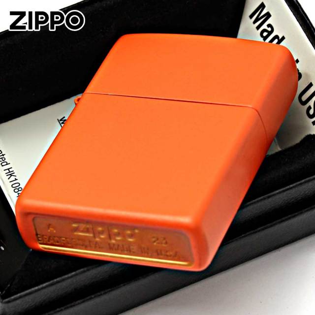 Zippo ジッポー 無地 オレンジ マット Orange Matte 塗装 231 メール便