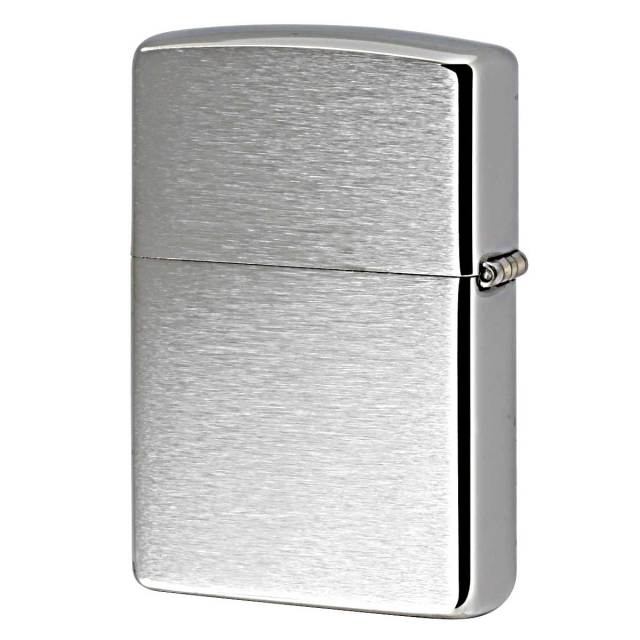 Zippo ジッポー 無地 シルバー つや消し ブラッシュドクローム Brushed