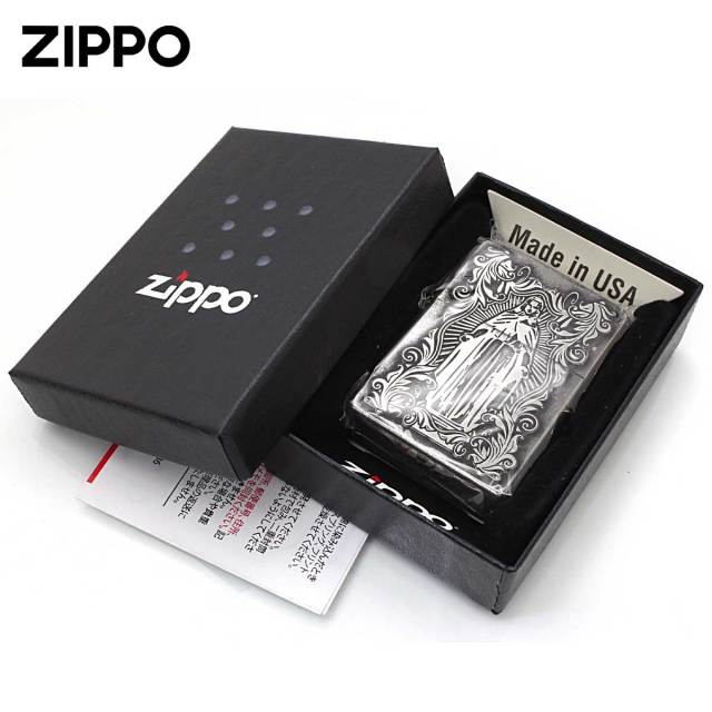 Zippo ジッポー アラベスク マリア ディープエッチング 両面加工