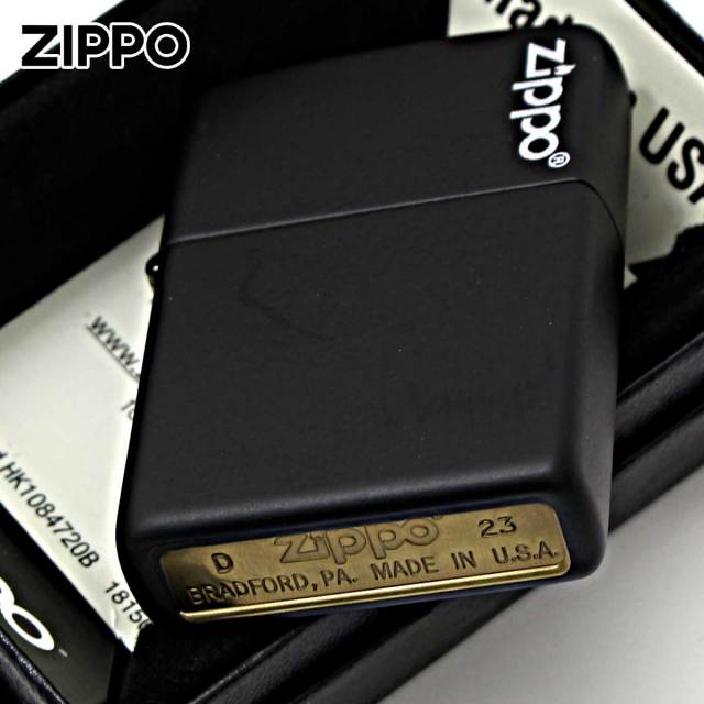 Zippo ジッポー ブラック マット ジッポ ロゴ Black Matte Zippo Logo