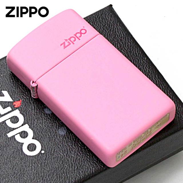Zippo ジッポー スリム ピンク マット ジッポ ロゴ SLIM Pink Matte