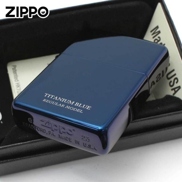 Zippo ジッポー レギュラー チタニューム ブルー ポリッシュ 鏡面