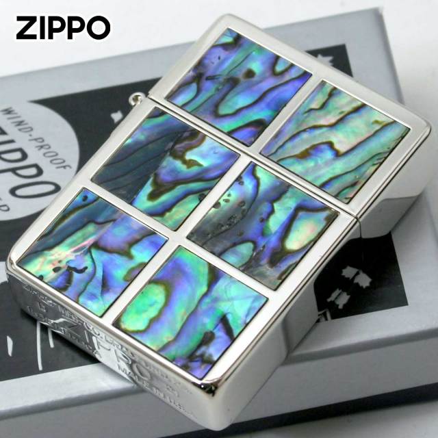 Zippo ジッポー 1935レプリカ シェル 貝 インレイ 象嵌 スクエア 両面