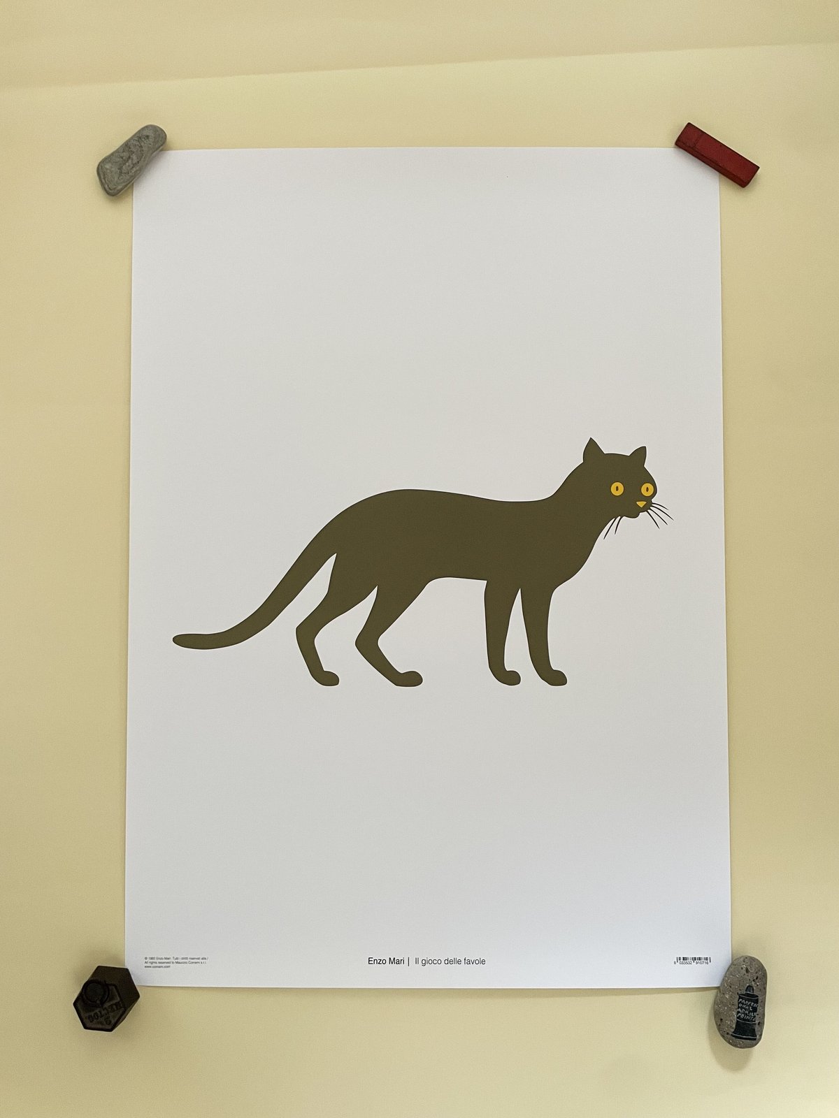 Enzo Mari ポスター 猫 | 誠光社 通信販売