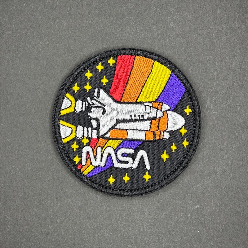 NASA レインボー 記念章パッチ ベルクロワッペン | 【臥龍商店】輸入品
