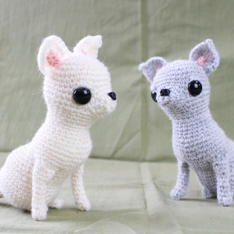 ダウンロード商品】チワワのあみぐるみ編み図 | Chihuahua amigurumi pa