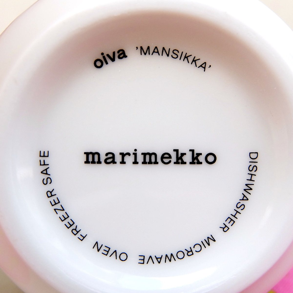 マリメッコ marimekko ＜Mansikka＞コーヒーカップ2個セット（ピンク