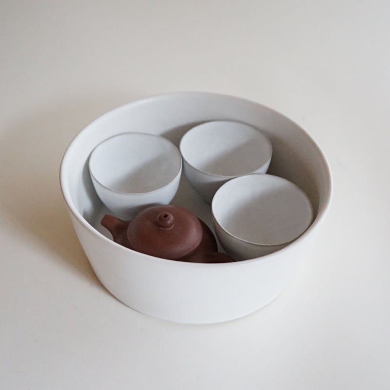 安藤雅信】茶盥 小（白マット釉） | ギャルリ百草 online store
