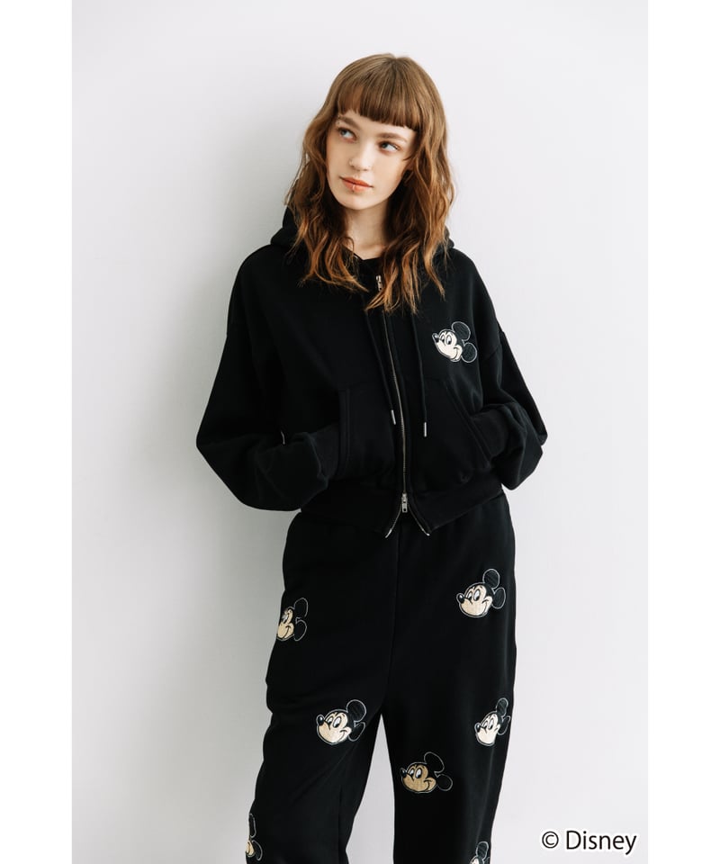 Disney / EMBROIDERY ZIP HOODIE(ミッキー)【WCJ-TD-044