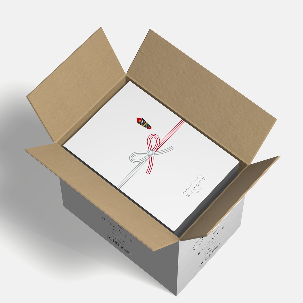 ROCOCO Tokyo WHITE Gift Box (2 Bottles) Paper