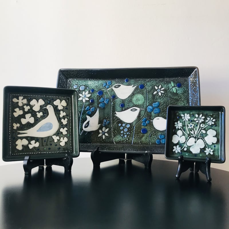 Sylvia leuchovius 】鳥の絵皿陶板3《Rörstrand》 | sugallery