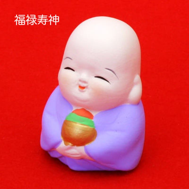 縁起物 とってもかわいい♪ 七福神マスコット 福禄寿神 陶器製・開運