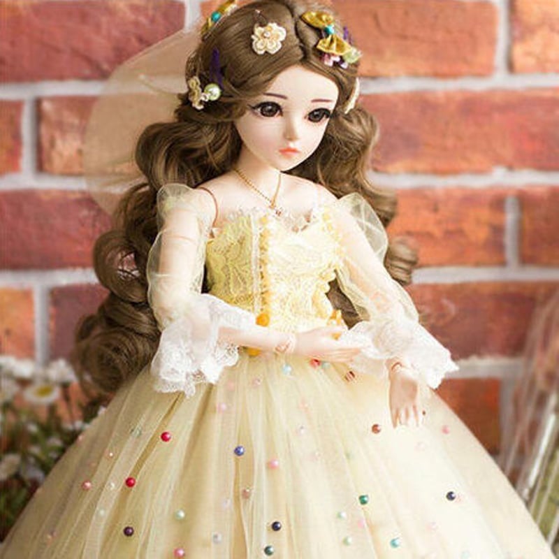 60cm 1/3 サイズ イエロードレス プリンセス かわいい女の子 球体関節