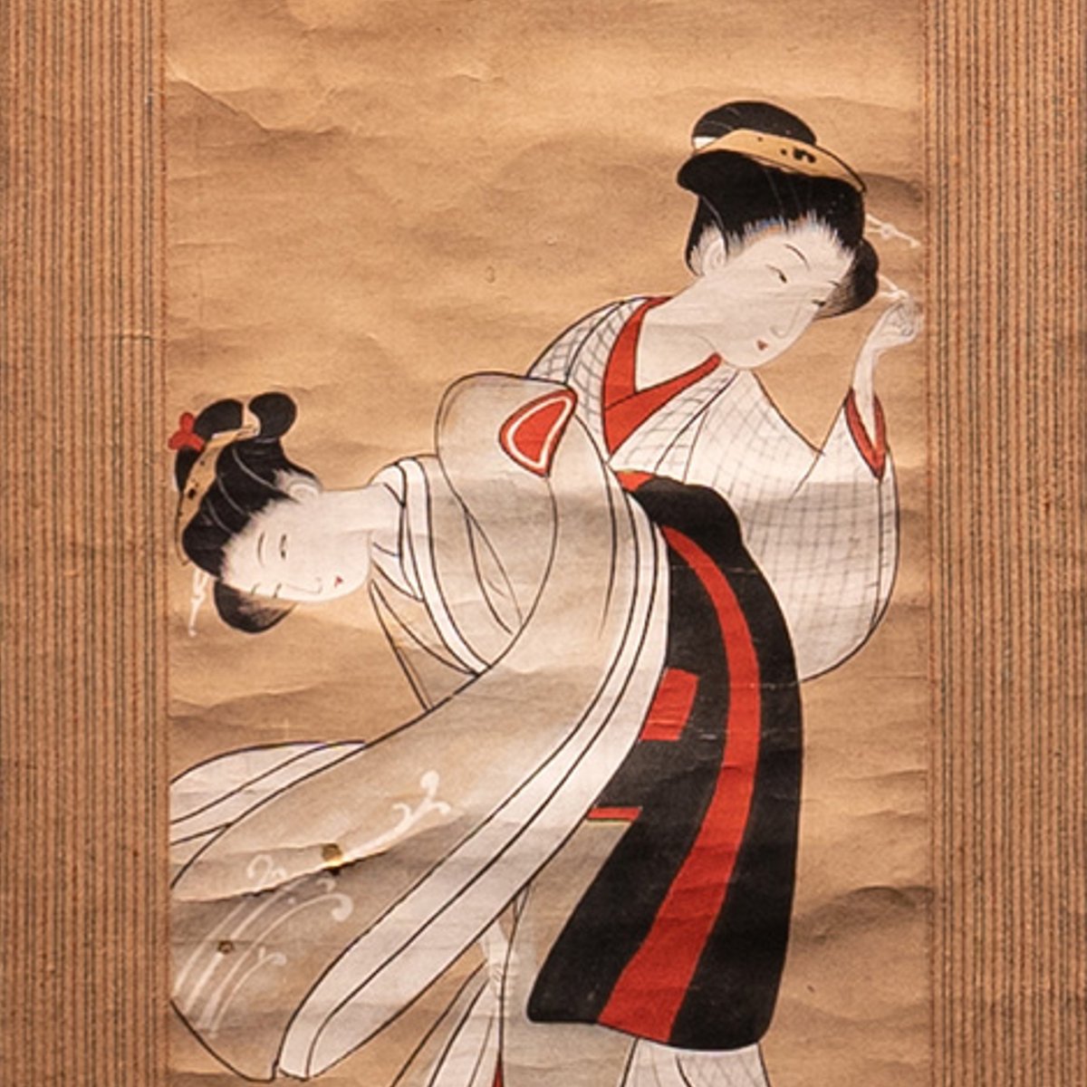掛軸】益信 作 「美人図」肉筆 | 浮世絵販売・買取「竹井事務所」大阪
