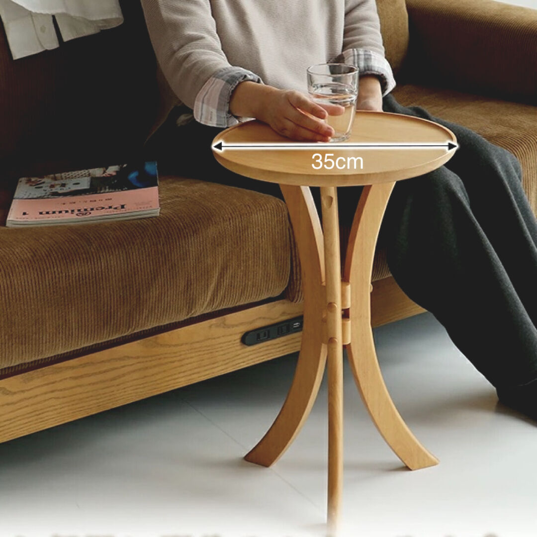デンマーク家具木製トライアングルサイドテーブル ブラウン SIDE TABLE