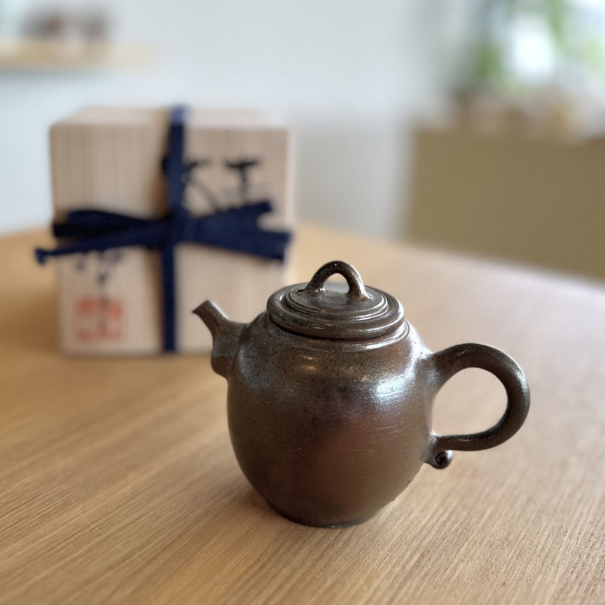 田螺 常滑焼 小西洋平作 窯変 横手急須 茶壷 共箱 D R5466 田螺 常滑焼