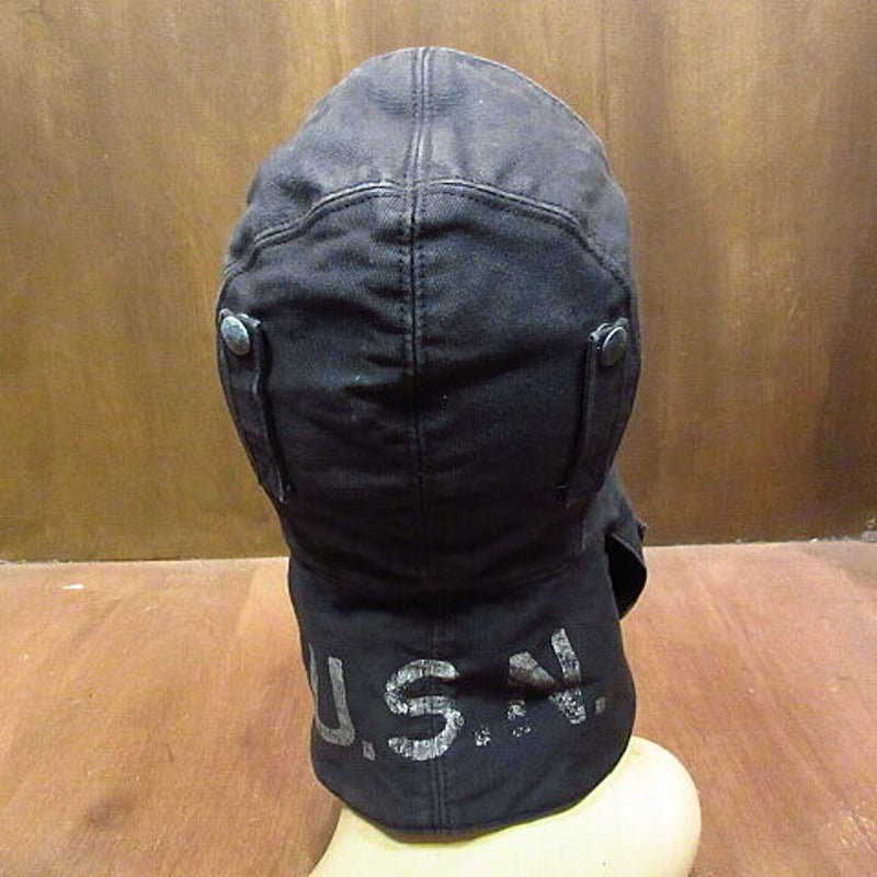 ビンテージ40's○U.S.NAVY N-1デッキキャップ紺7○201025n2-m-cp-o