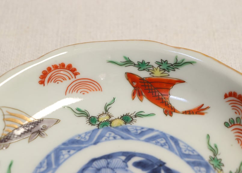 明治前期大聖寺焼色絵魚図小皿〈大聖寺の古伊万里写し〉 | 吉祥寺PukuPuku