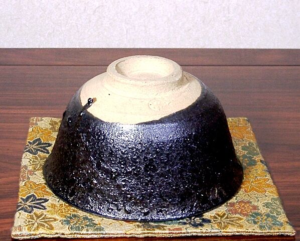 京焼・清水焼 東山窯 宮永東山（三代）作 天目釉茶碗 在銘 無傷 保証