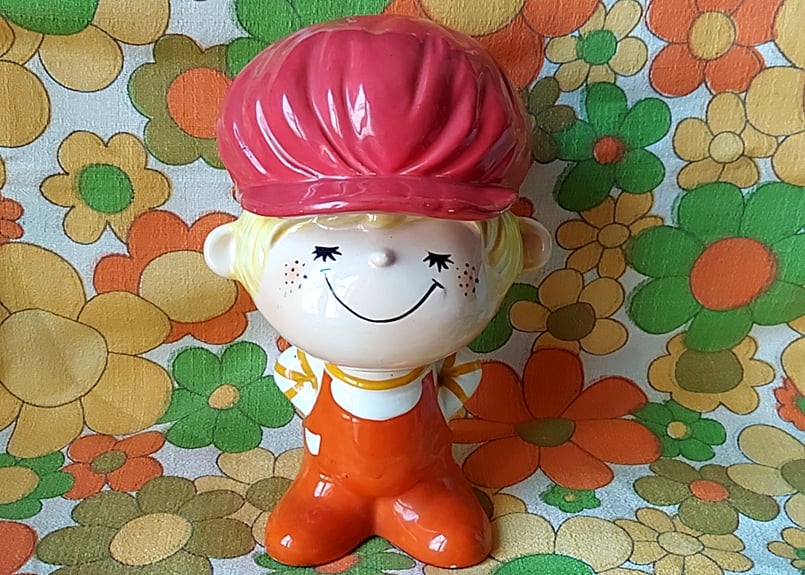 水森亜土ちゃん❤️陶器の貯金箱 | あんちーくKIDAN STORE