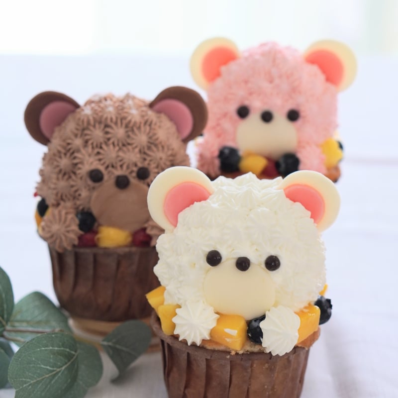 思わずにっこり♡癒しのくまちゃんカップケーキ動画レッスン | おかし