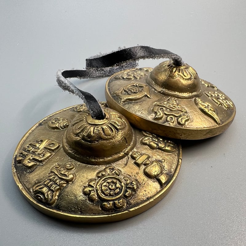 ティンシャ】アスタマンガル(約6.5cm)/Tingsha Ashtamangala🇳🇵ma
