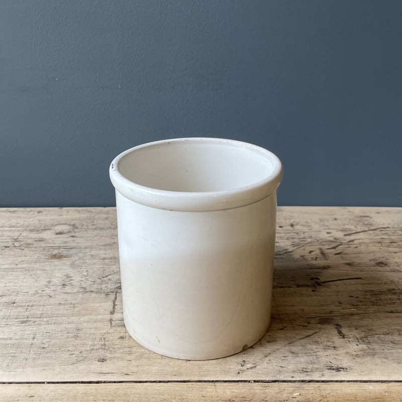 陶器ポット（White） フランスアンティーク | OGISHIMA COFFEE Antiques