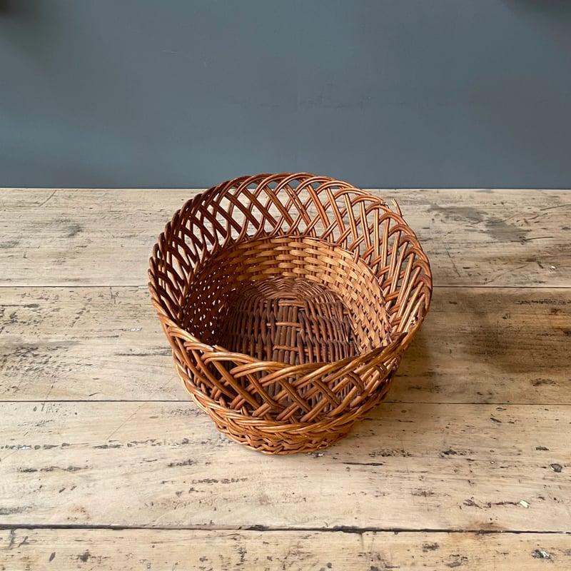 籐バスケット 籐かご アメリカビンテージ ⑤ | OGISHIMA COFFEE Antiques