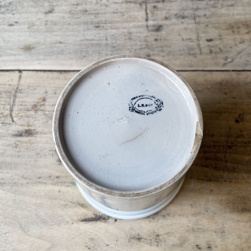 陶器ポット（White） フランスアンティーク | OGISHIMA COFFEE Antiques