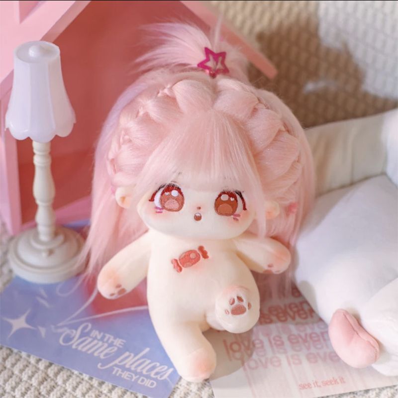 無属性 ぬいぐるみ 20cm 着せ替えぬいぐるみ 女の子 ピンクの髪ピンク