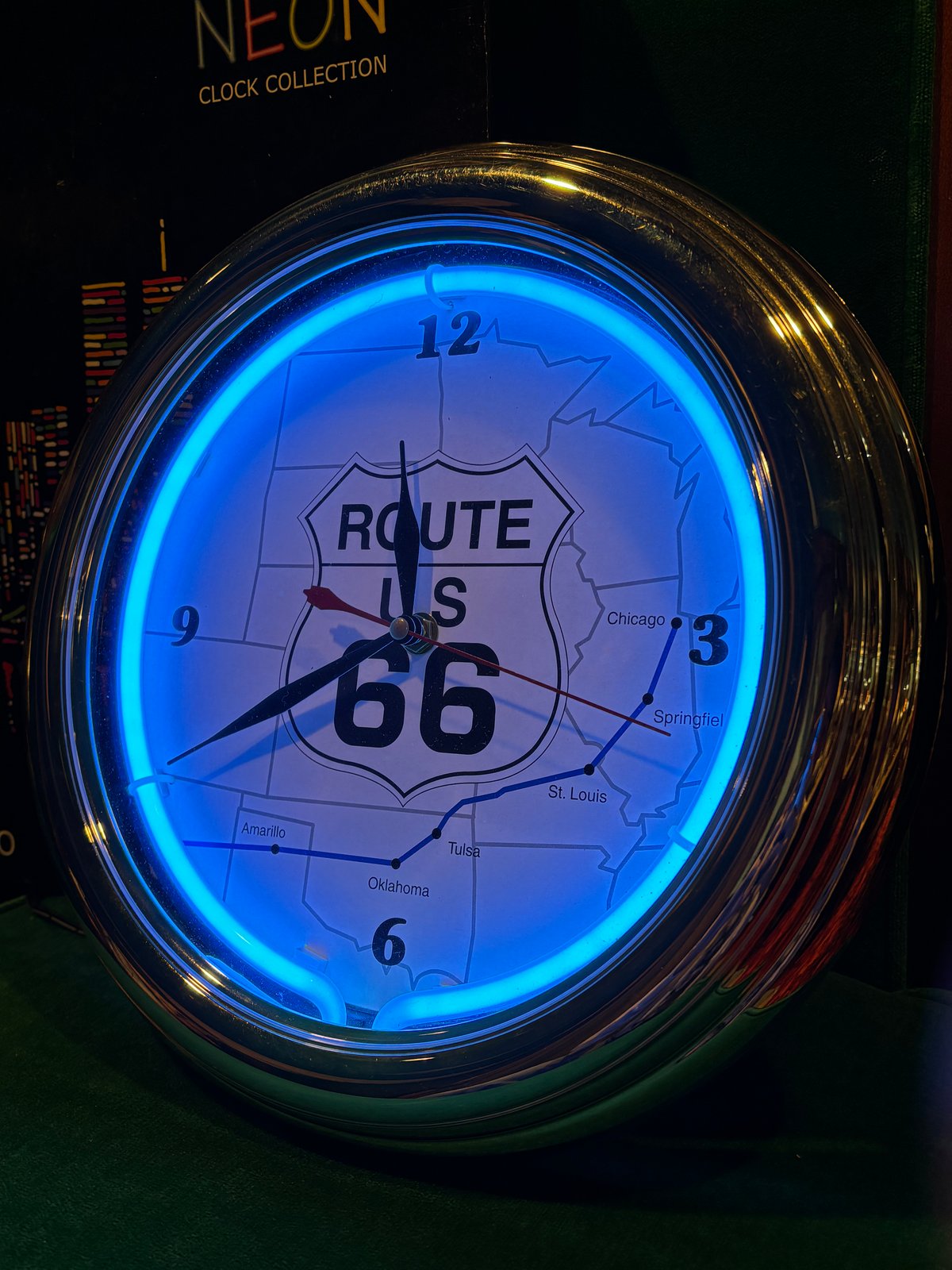 ROUTE66 ネオン時計 | アンティーク家具と喫茶キャバレーのネットショップ