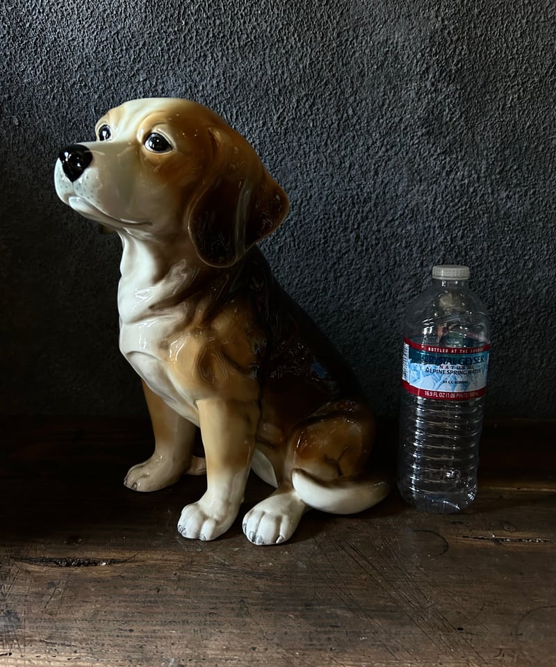 ビーグル犬 / 陶器置物 / 加藤工芸 / 手描き彩色 / ヴィンテージ