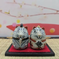 九谷焼 骨董 民芸品 宝獅子 魔除け獅子 縁起物 獅子 狛犬 置物 玉乗り
