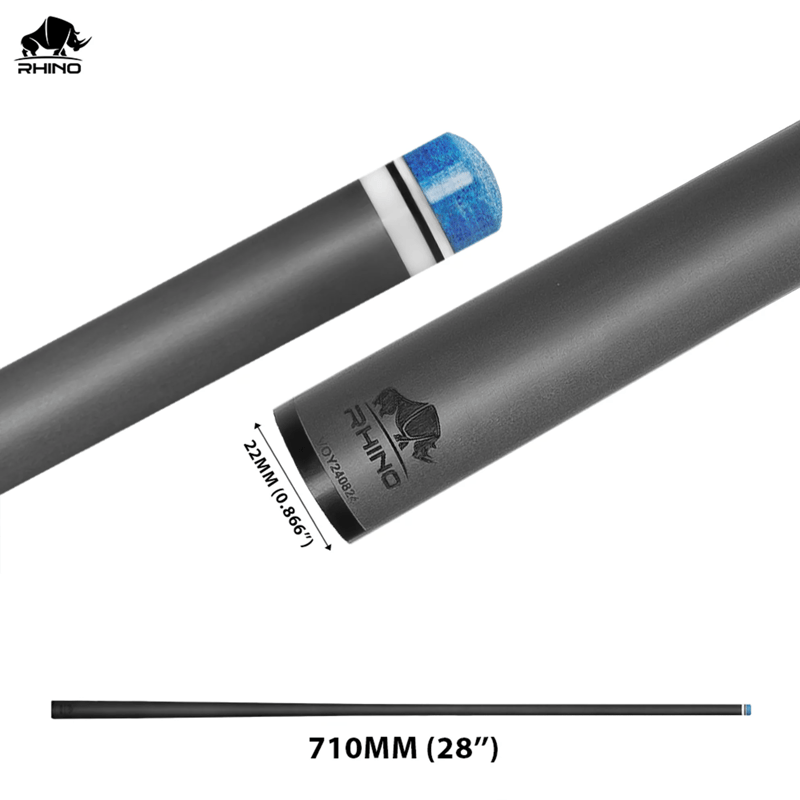 予約販売】 Rhino - 28インチ 12mm カーボンファイバー キャロムキュー