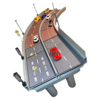 1:64 高速道路 料金所セット | ミニカージオラマの「ユージンモデル」