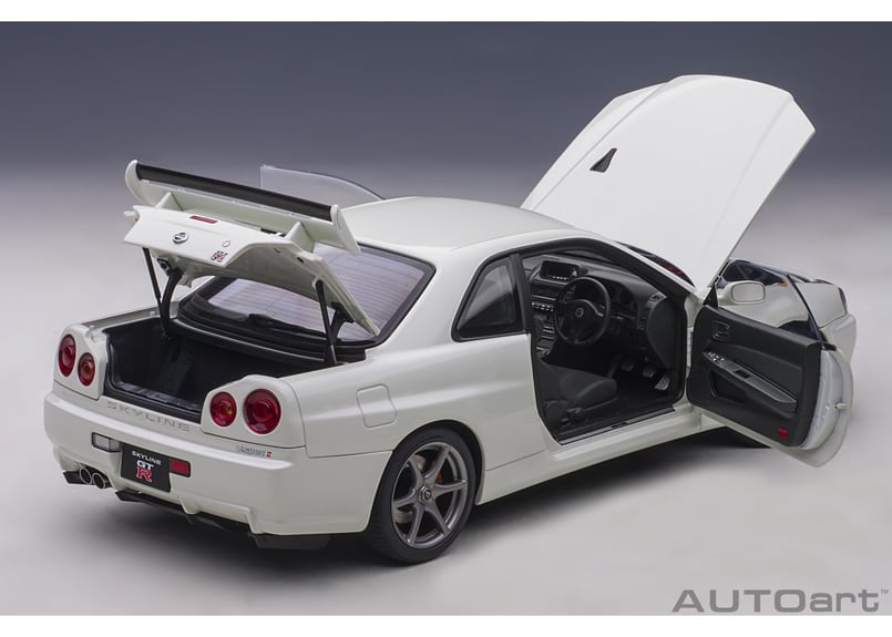 AUTOart 1/18 日産 スカイライン GT-R （R34） Vスペック II （ホワイ