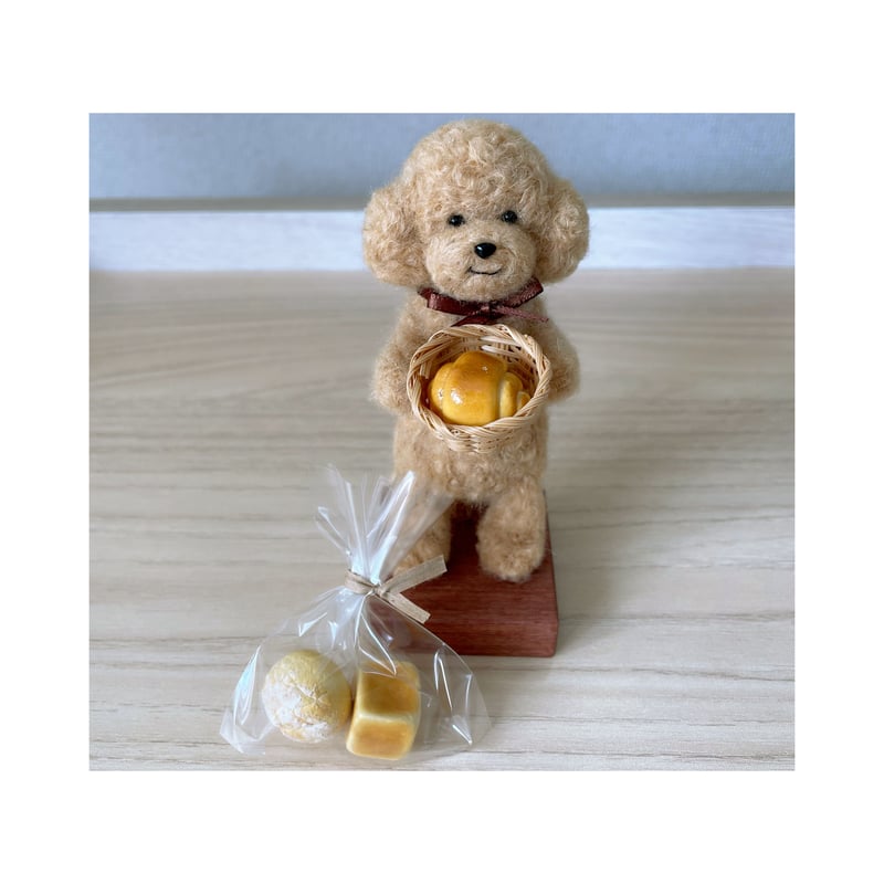 羊毛フェルト トイプードル クリスマスリース 2点 momonga0401 羊毛
