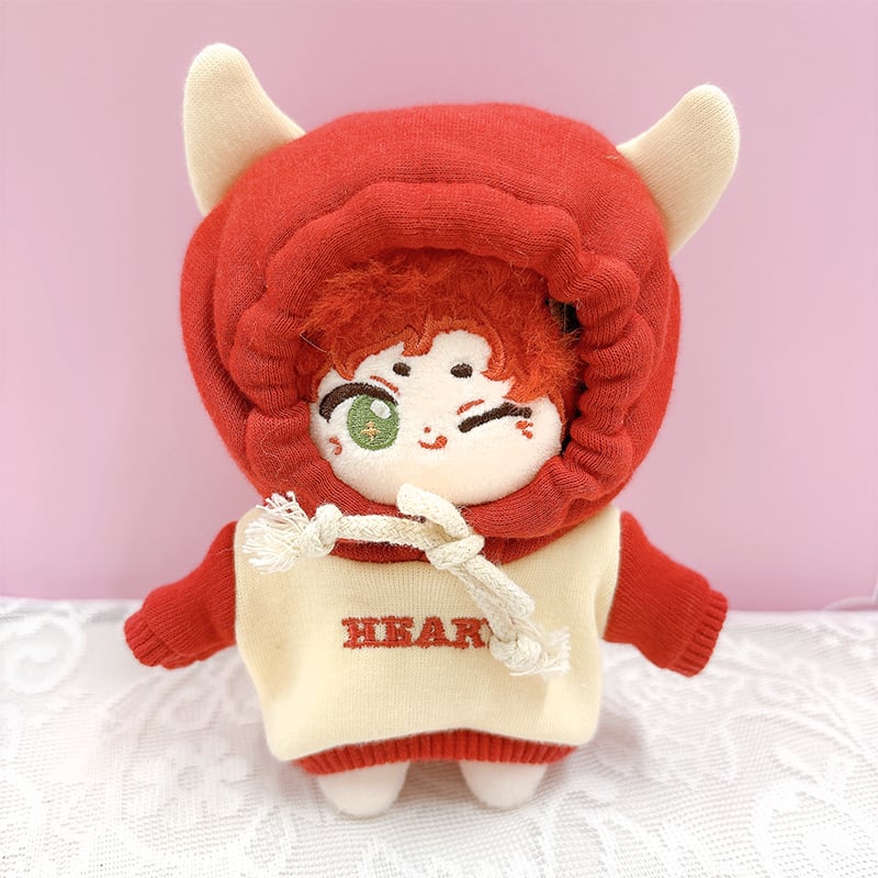 ぬい服】ぬいぐるみ用ツノ付きパーカー(10cm用)【推し活グッズ】 | G