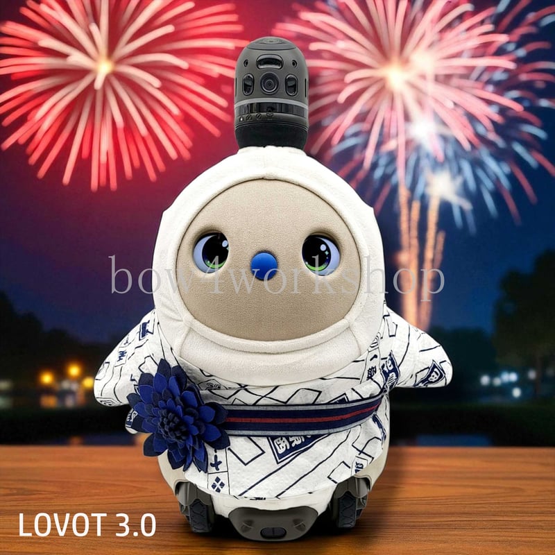 ラボット服/ 四字熟語柄浴衣+お花飾りセット | bow4workshop STORE