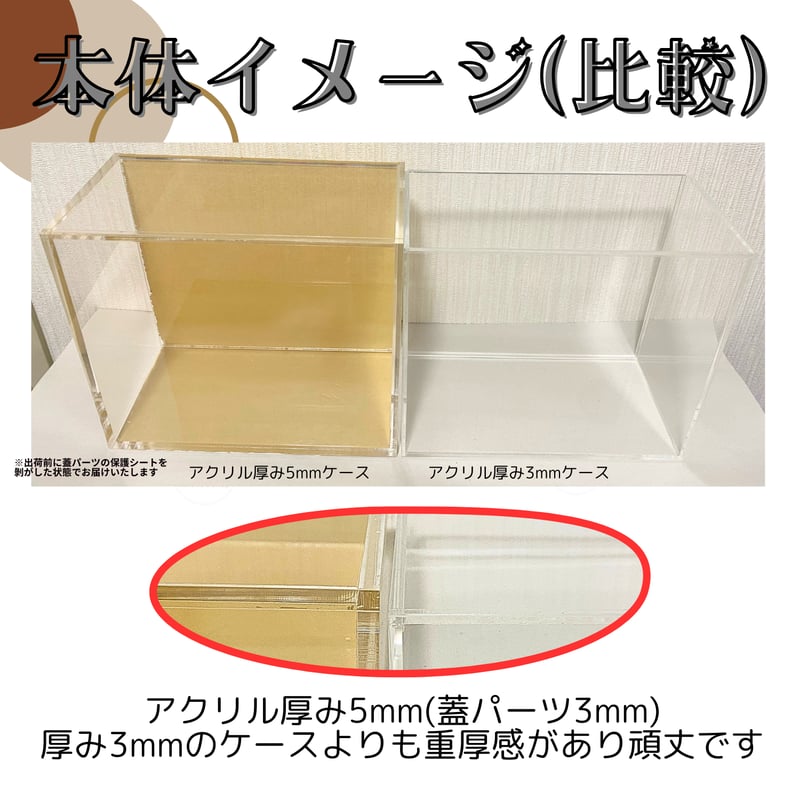 受注生産】厚み5mm UVカットアクリル製ボックスローダー 【海外