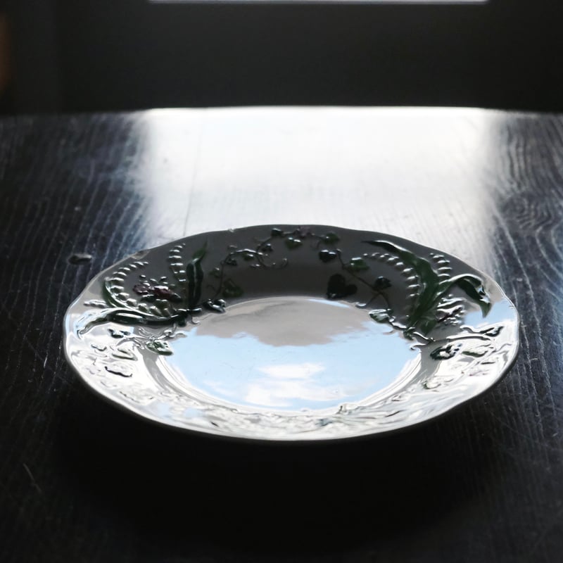 Creil&Montereau Flora Muguet デザート皿 彩色 φ21.5cm ク