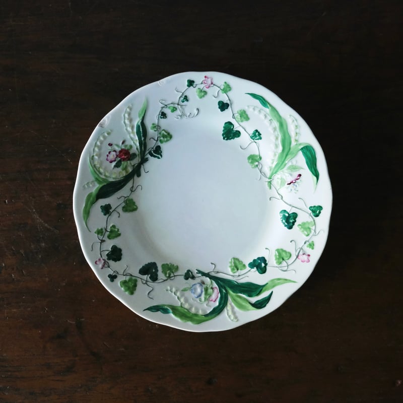 Creil&Montereau Flora Muguet デザート皿 彩色 φ21.5cm ク